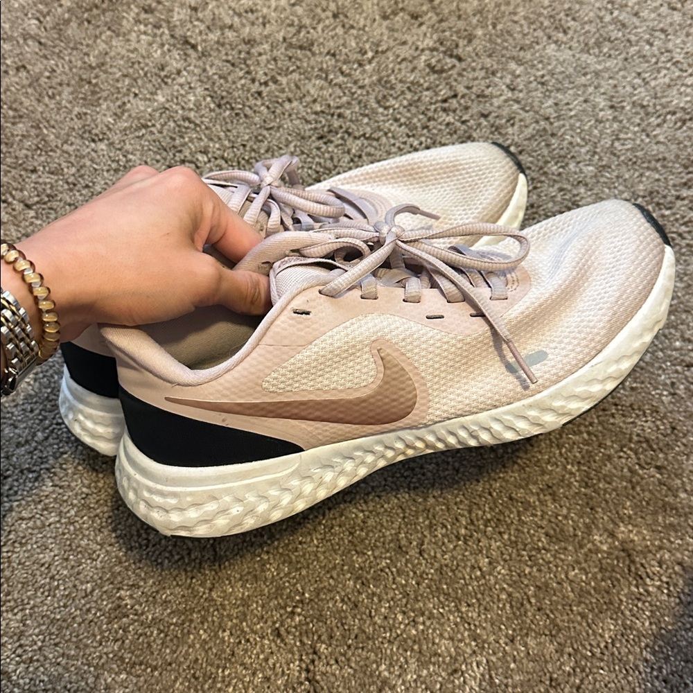 Nike Blush and White Sneakers